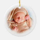 祖父母の初めてのクリスマス写真 セラミックオーナメント (裏面)