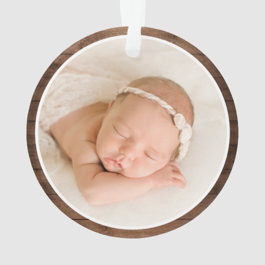 祖父母の初めてのクリスマス松の木写真 オーナメント (裏面)