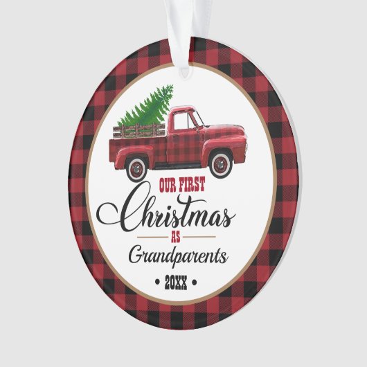 祖父母の初めてのクリスマス オーナメント (正面)