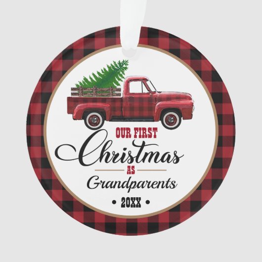 祖父母の初めてのクリスマス オーナメント (正面)