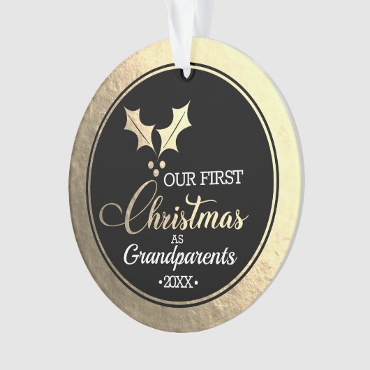 祖父母の初めてのクリスマス オーナメント (正面)