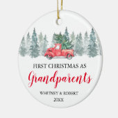 祖父母の初めてのクリスマス セラミックオーナメント (左)