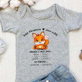 祖父母の妊娠が明らかにカスタム発表 ベビーボディスーツ