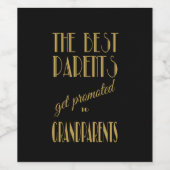 祖父母の妊娠の発表、アールデコ ワインラベル (シングルラベル)