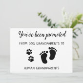 祖父母の妊娠中のかわいい 案内状 (スタンド正面)