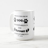 祖父母の妊娠告知に昇進する コーヒーマグカップ (正面左)