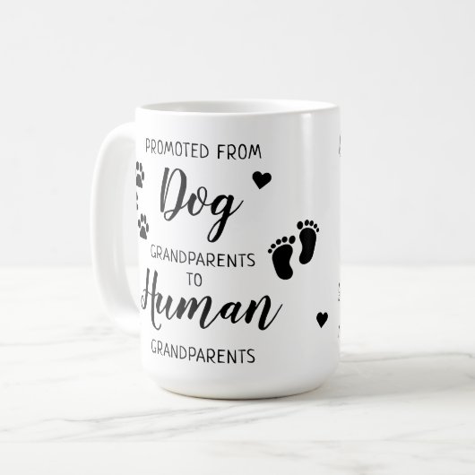 祖父母の妊娠発表 コーヒーマグカップ (正面左)