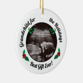 祖父母の孫のクリスマス休暇 セラミックオーナメント (右)