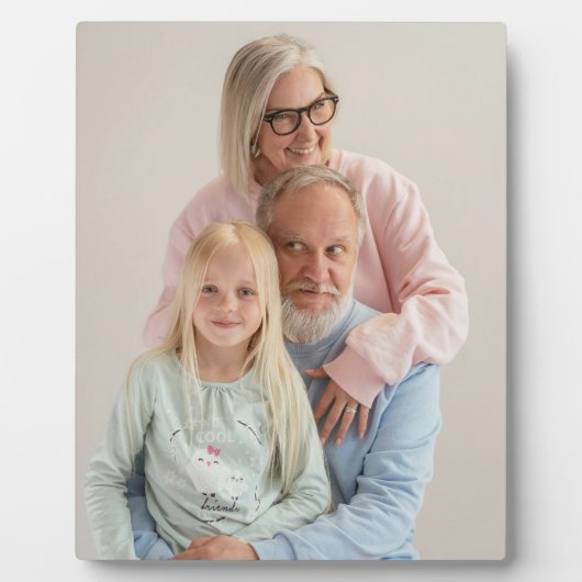 祖父母の孫の写真を作成する フォトプラーク (正面)