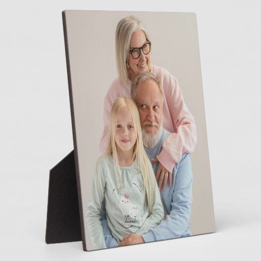 祖父母の孫の写真を作成する フォトプラーク (側面)