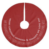 祖父母の孫の名前とパーソナライズ ブラッシュドポリエステルツリースカート (正面)