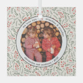 祖父母の孫への贈り物フォトグラス ガラスオーナメント (正面)