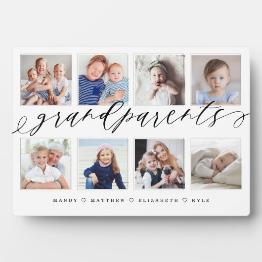祖父母の孫への贈り物フォトコラージュ フォトプラーク (正面)