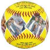 祖父母の孫娘へカスタム写真 ソフトボール (正面)