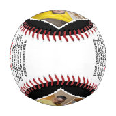 祖父母の孫娘へカスタム写真 野球ボール (裏面)