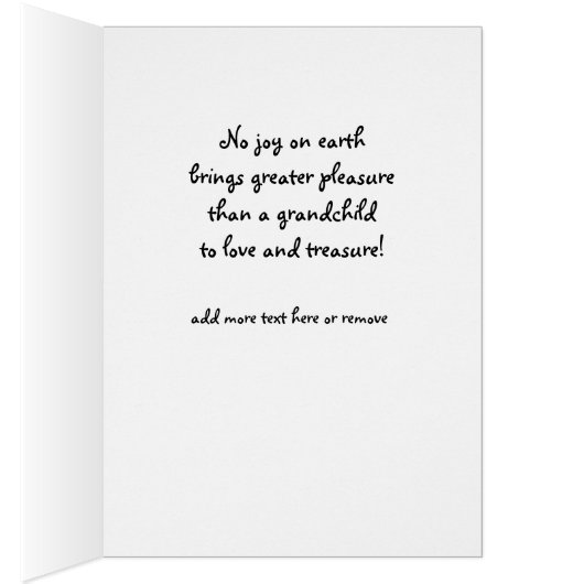 祖父母の孫、おめでとう。 (内側 (右))