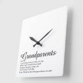 祖父母の定義スクエレガントリプト スクエア壁時計 (傾斜)