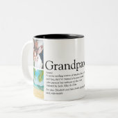 祖父母の定義フォトコラージュ ツートーンマグカップ (正面左)