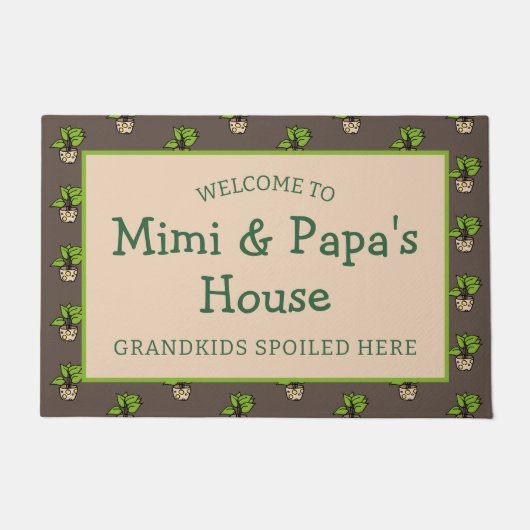 祖父母の家の孫がここに甘えた ドアマット (正面)