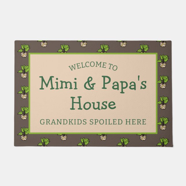 祖父母の家の孫がここに甘えた ドアマット (正面)