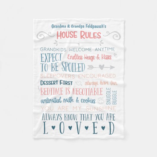 祖父母の家はフリースブランケットを支配します フリースブランケット (正面)