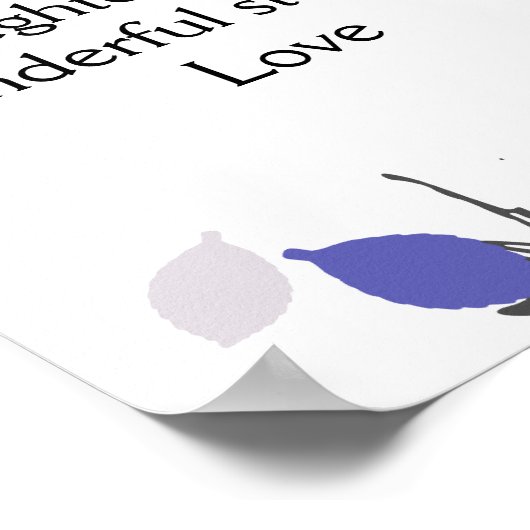 祖父母の家族の木へのクリスマスプレゼント ポスター (角)