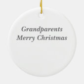 祖父母の巣の中の青いロビンの卵2 セラミックオーナメント (裏面)