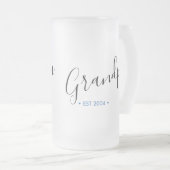 祖父母の日おじいちゃん設立年 フロストグラスビールジョッキ (正面右)