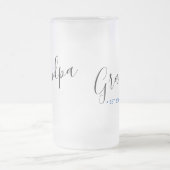 祖父母の日おじいちゃん設立年 フロストグラスビールジョッキ (中央)