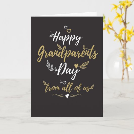 祖父母の日が幸せ カード (黄色い花)