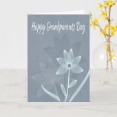 祖父母の日に反射するスパイラルフラワー カード (黄色い花)