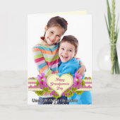 祖父母の日のハートの祖母の写真 カード (正面)