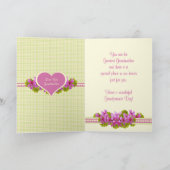 祖父母の日のハートの祖母の写真 カード (内部)