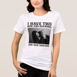 祖父母の日のパーソナライズされた祖母 トライブレンドTシャツ
