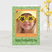 祖父母の日の写真カード カード (黄色い花)