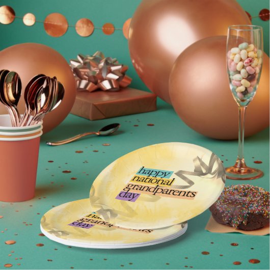 祖父母の日を祝う ペーパープレート (複数)