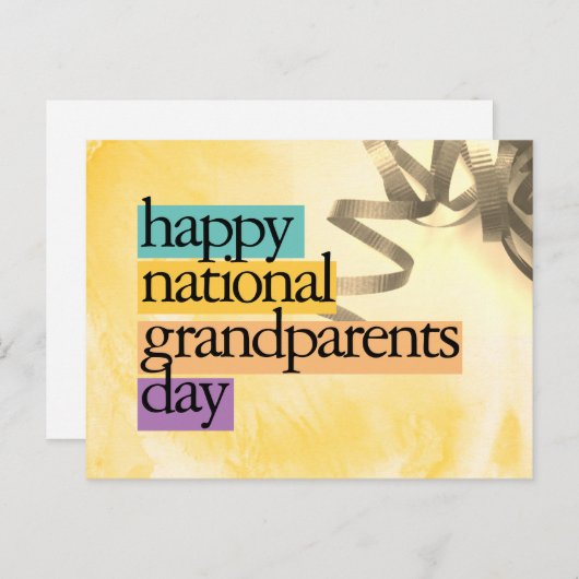 祖父母の日を祝う ポストカード (正面/裏面)