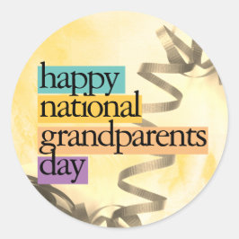 祖父母の日を祝う ラウンドシール