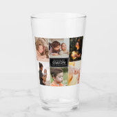 祖父母の日グランドパブラック3フォトコラージュ タンブラーグラス (正面)