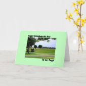 . .祖父母の日ポッピとゴルフシーン カード (黄色い花)