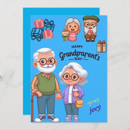 祖父母の日帰り挨拶状 シーズンカード (正面/裏面)