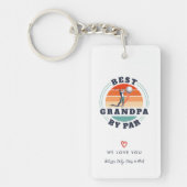 祖父母の日最高のおじいちゃんバイパーレトロ写真 キーホルダー (正面)