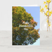 祖父母の日秋もみじ カード (黄色い花)