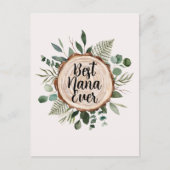 . .祖父母の日素朴の木と葉が幸せ ポストカード (正面)