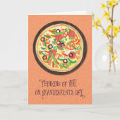 祖父母の日10代のに私たち全員のピザをトゥイーン カード (黄色い花)