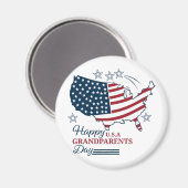 祖父母の日2025 USAベクトル マグネット (正面/裏面)