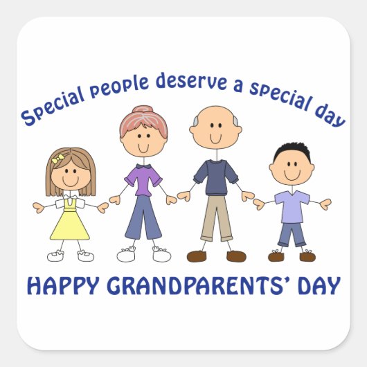 祖父母の日 スクエアシール (正面)