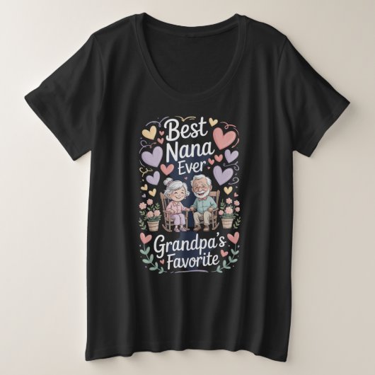 祖父母の日 プラスサイズTシャツ (デザイン正面)