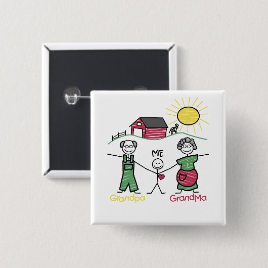 祖父母の日 缶バッジ (正面&裏面)