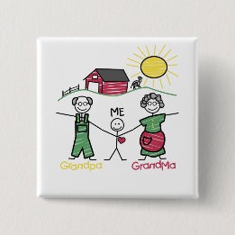 祖父母の日 缶バッジ